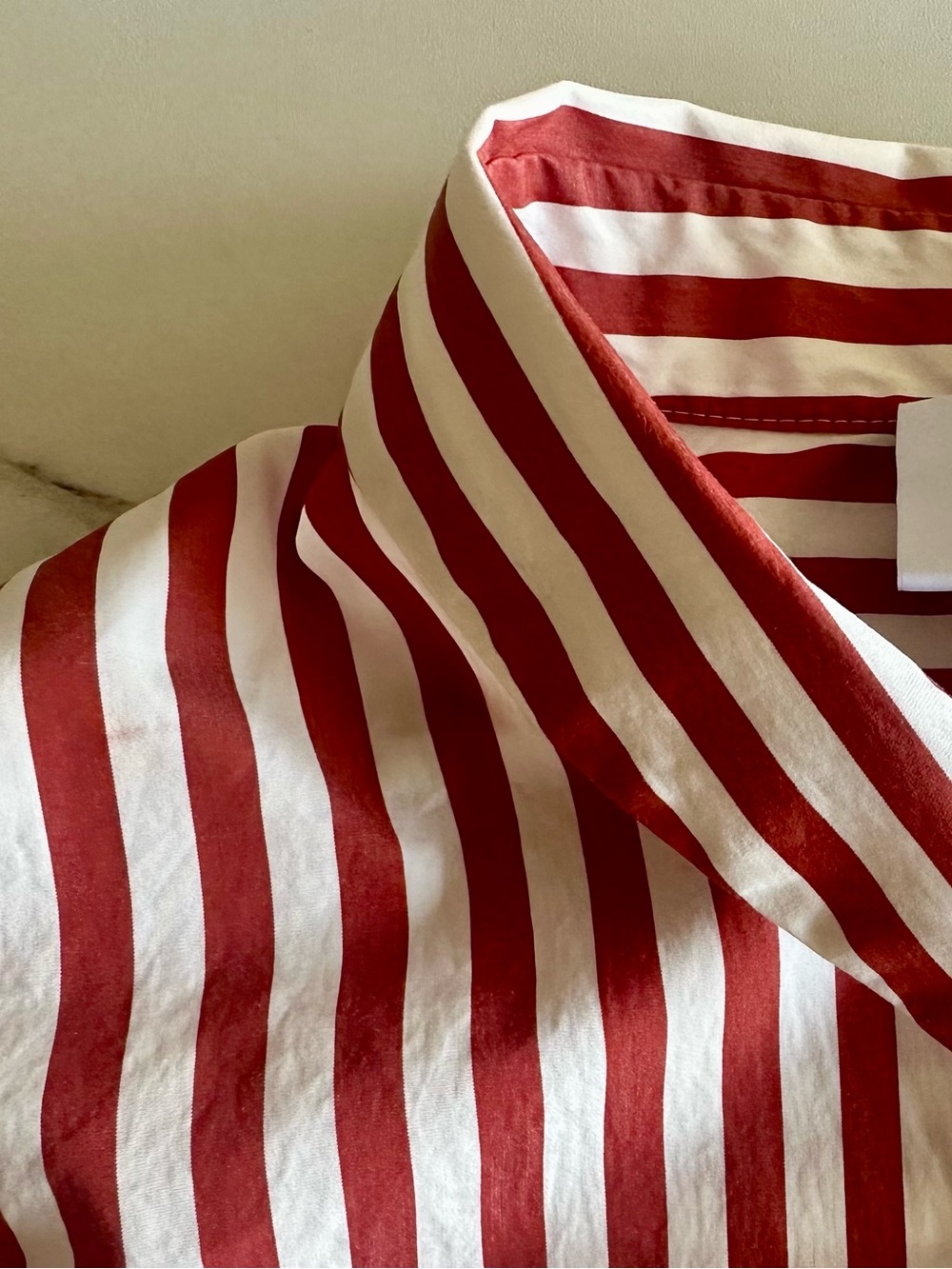 Akris Punto Red & White Striped Sleeveless Midi Dress with Pockets - size 12 - Picture 11 of 11